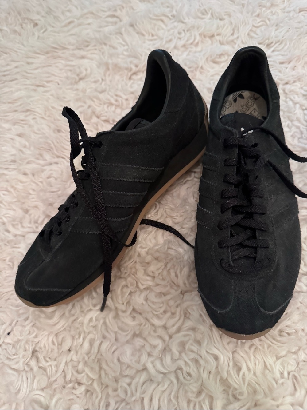 Adidas x Khaite Black Suede Casual Sneakers - Unisex  Black Gum